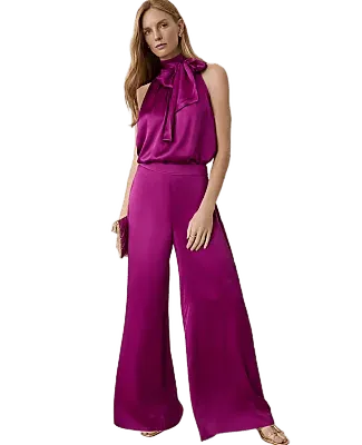 Studio Collection Side-Zip Palazzo Pant in Silk