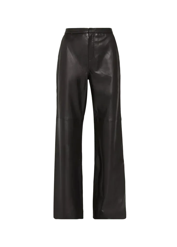 Livvy Leather Straight-Leg Trousers
