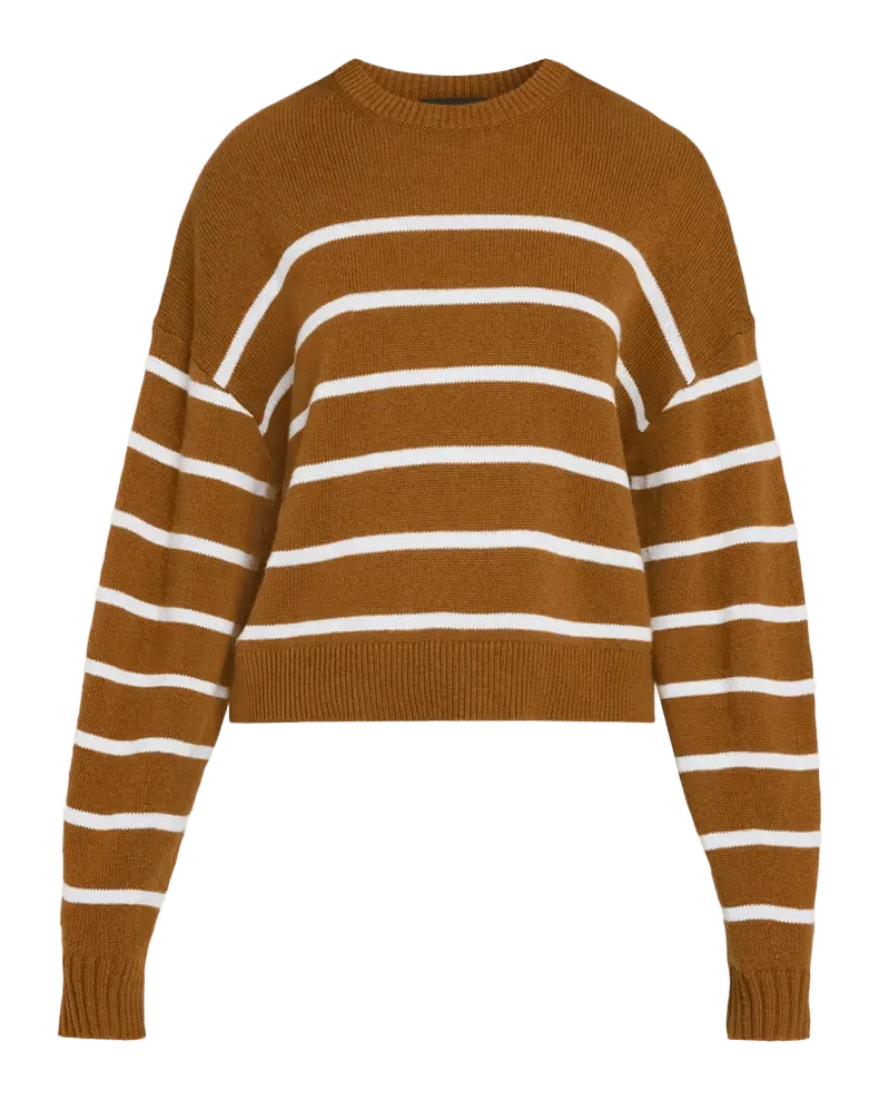 Striped Cashmere Crewneck Sweater