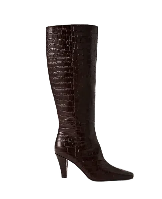 Croco Skinny Heel Tall Boot