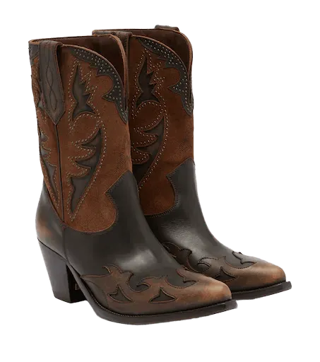 Wish Star leather and suede cowboy boots