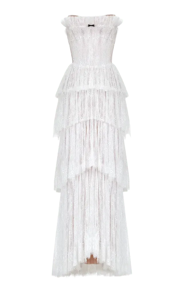 Tiered Lace Midi Dress