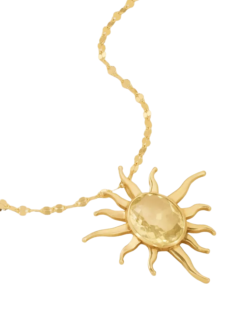 Iris Sun gold vermeil citrine necklace