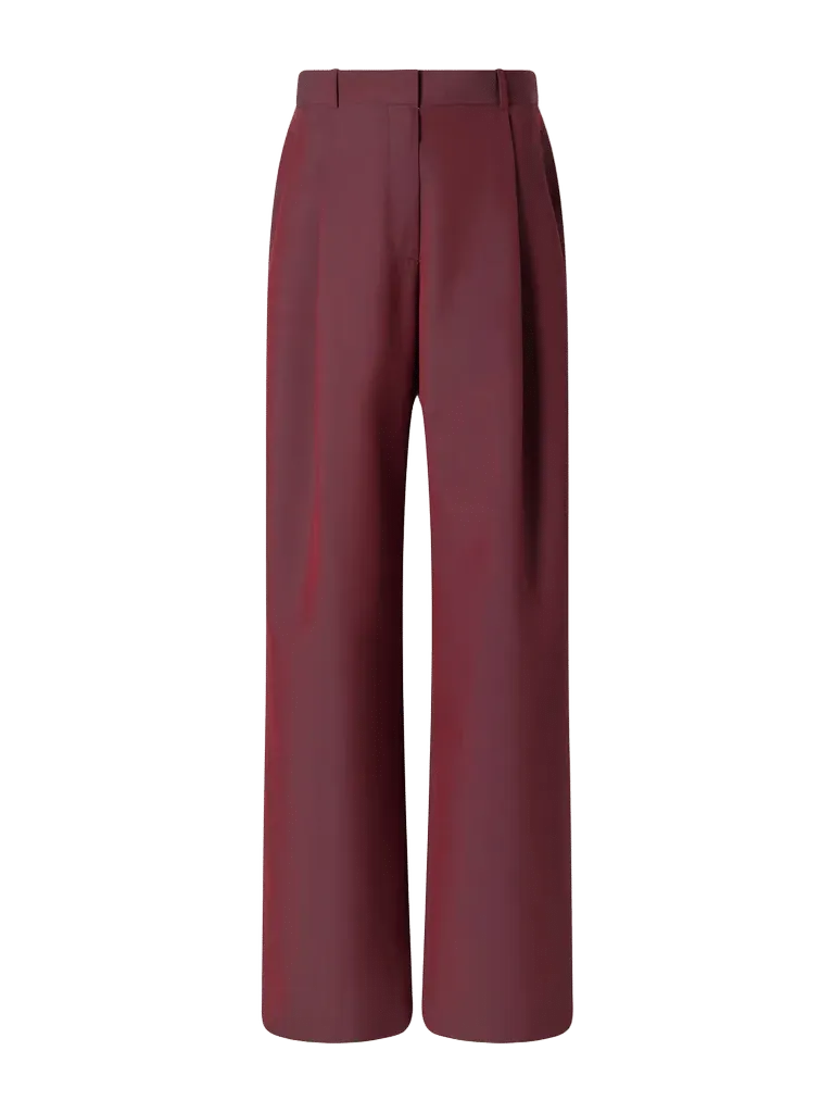 Lowe pleated wool wide-leg pants
