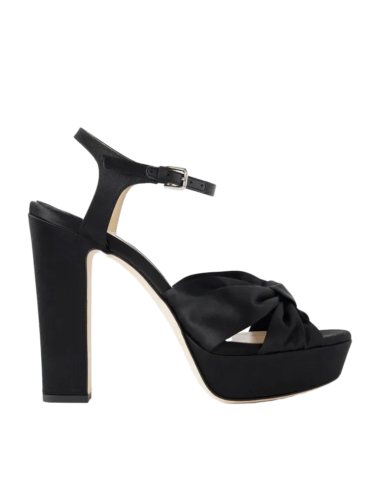 Heloise 120 knotted satin platform sandals
