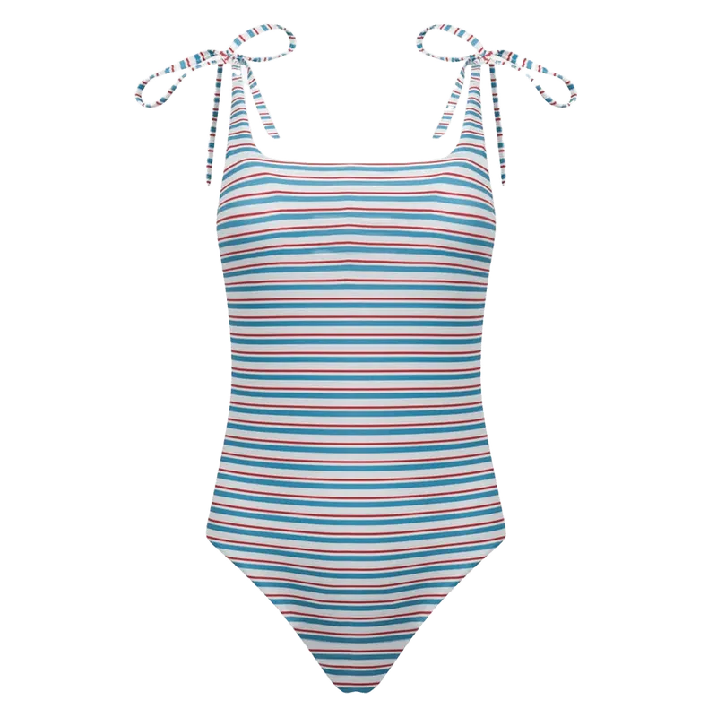 women's jetty stripe scoop neck one piece