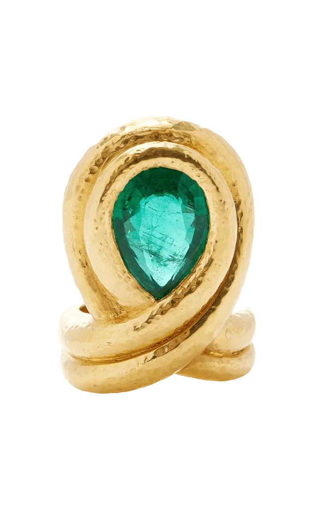 18K Yellow Gold Emerald Ring