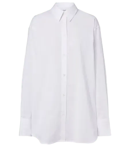 Oversized cotton and linen shirt