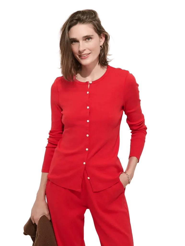 Scout Cardigan in Cotton Rib