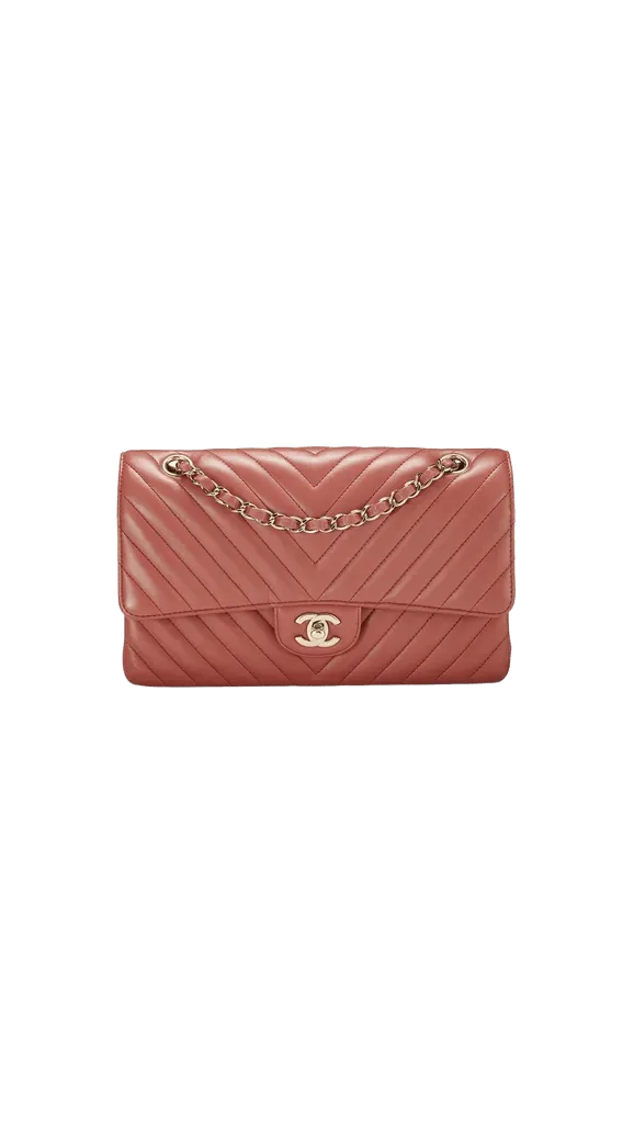 Chanel Calfskin Chevron Small Flap Handbag