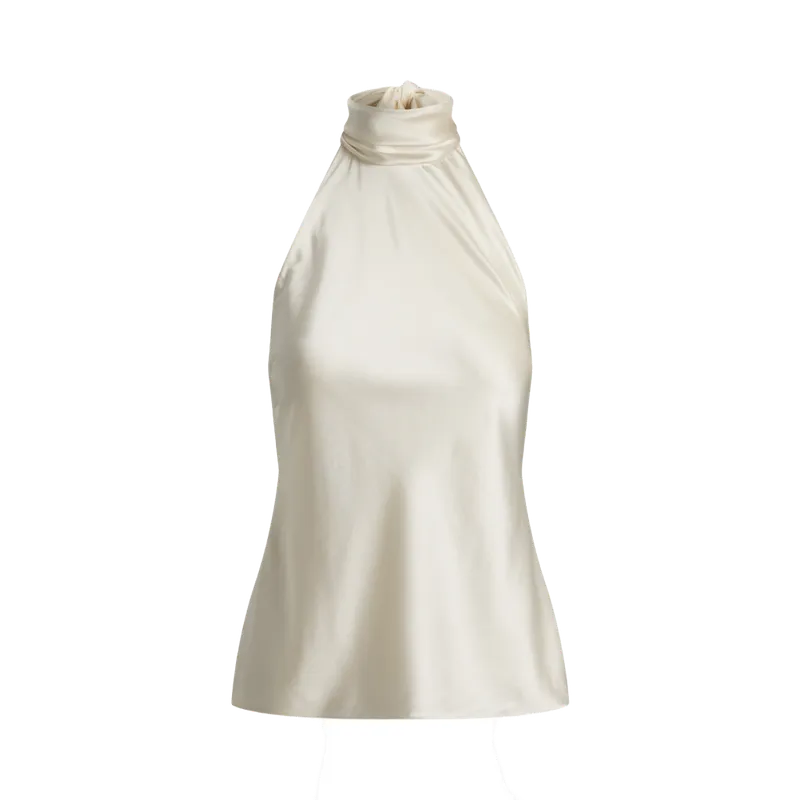 Chilton Stretch Silk Charmeuse Top