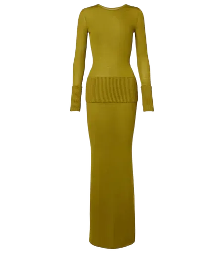 Knitted wool maxi dress
