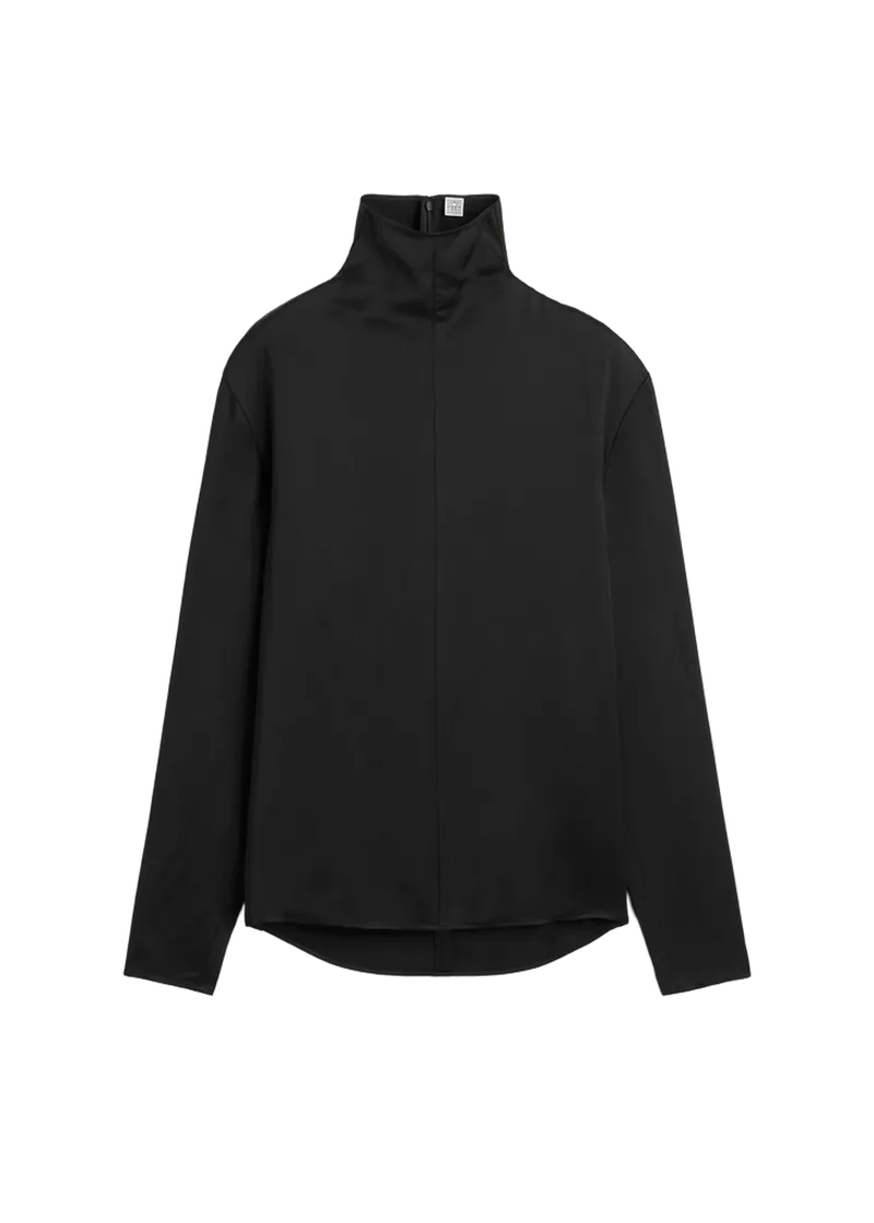 Slouch-neck blouse black
