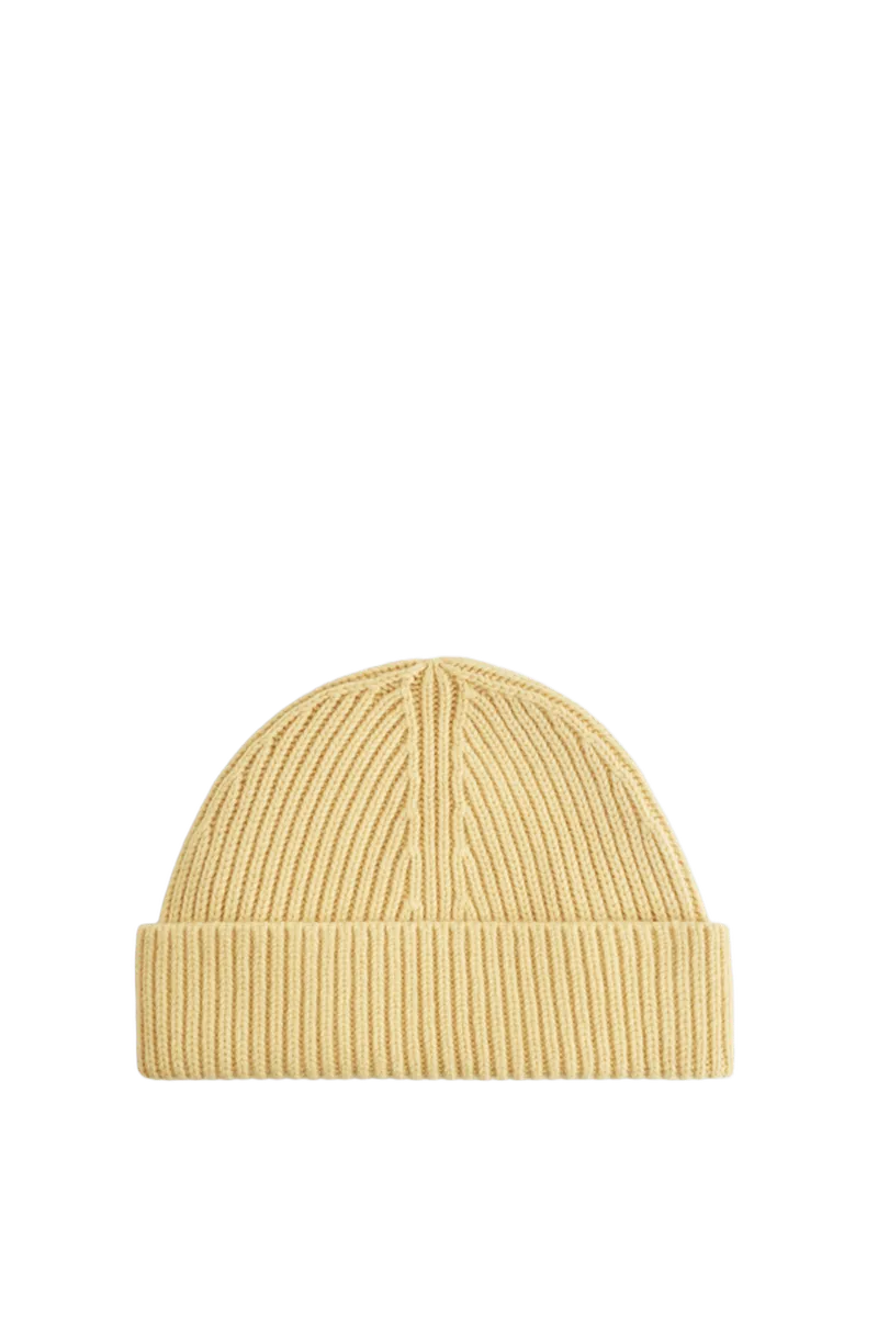 CHUNKY RIBBED WOOL BEANIE