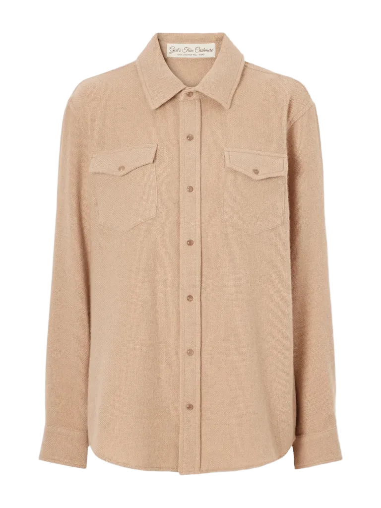 Cashmere knitted shirt