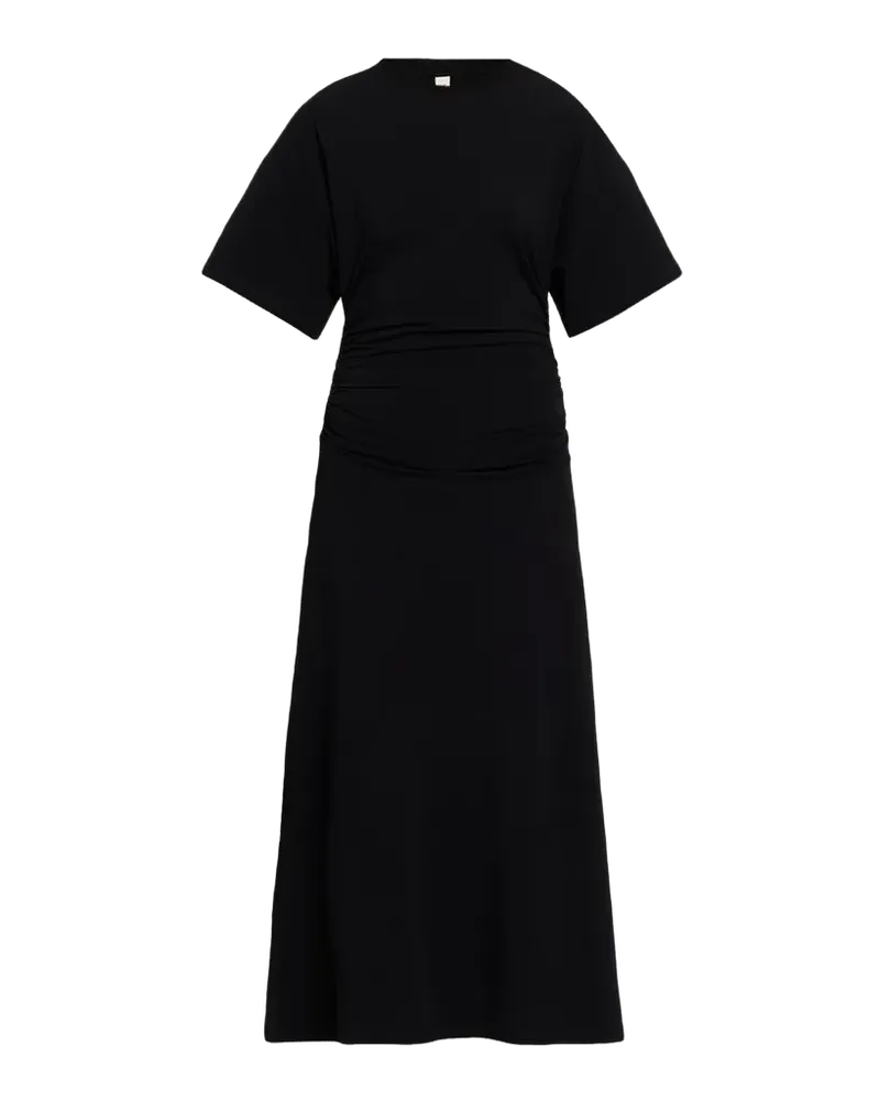 Fitted Ruched Midi Dress