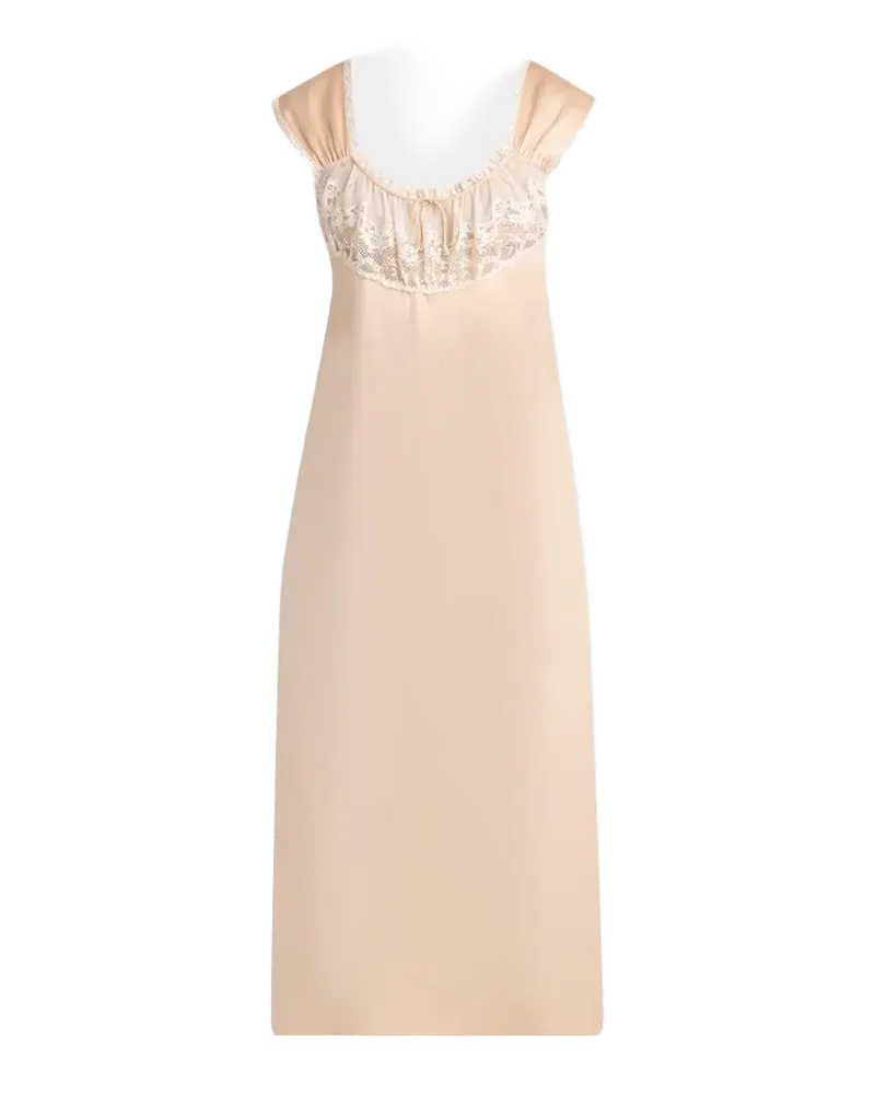 Sleeveless Silk A-Line Midi Dress