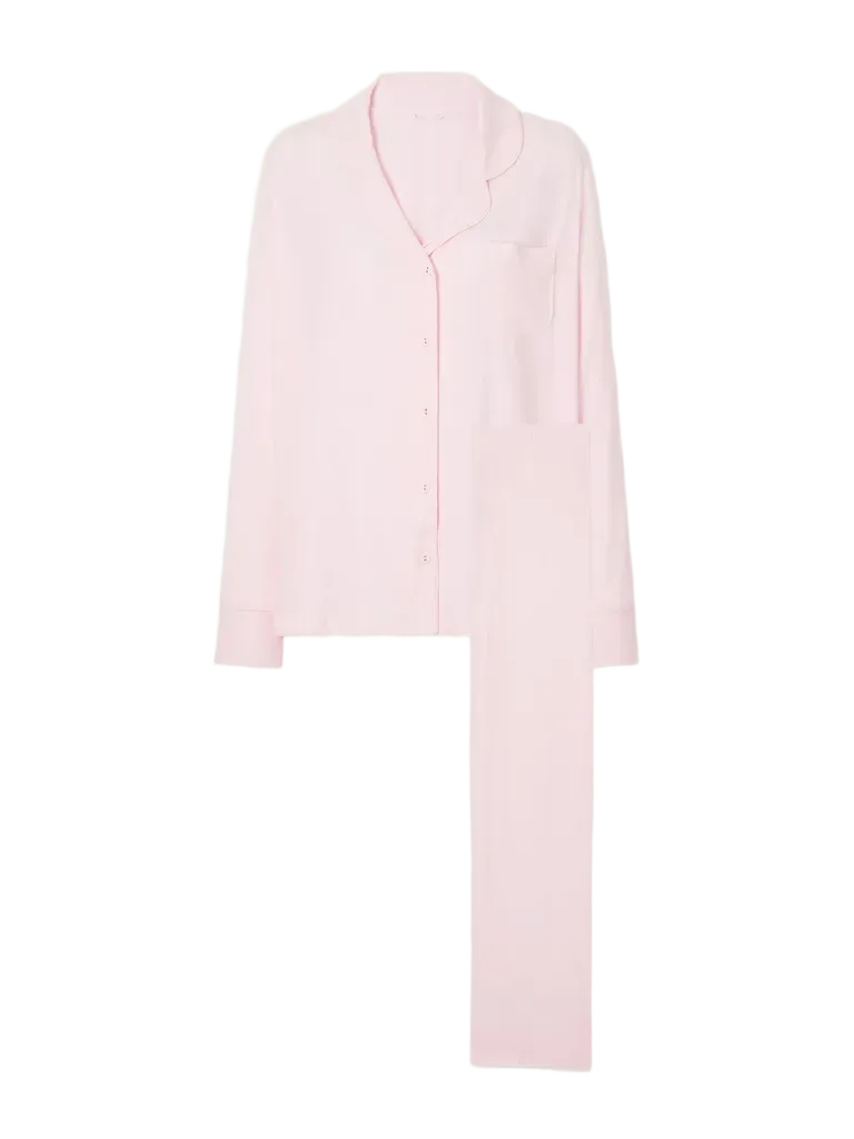 Soft Lounge ribbed stretch-modal jersey pajama set - Cherry Blossom