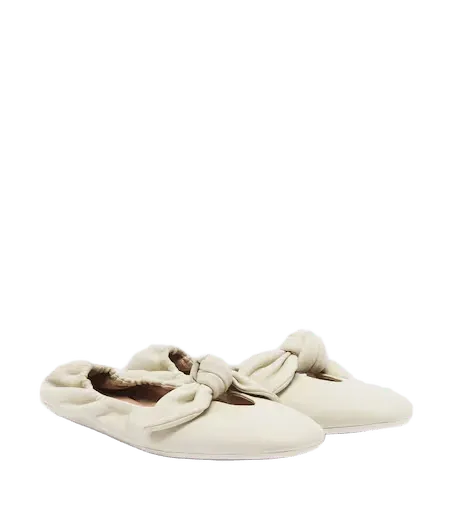 Carousel leather ballet flats