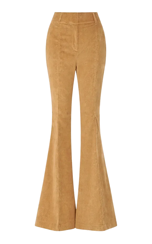 Rhein Cashmere-Wool Corduroy Flared Pants