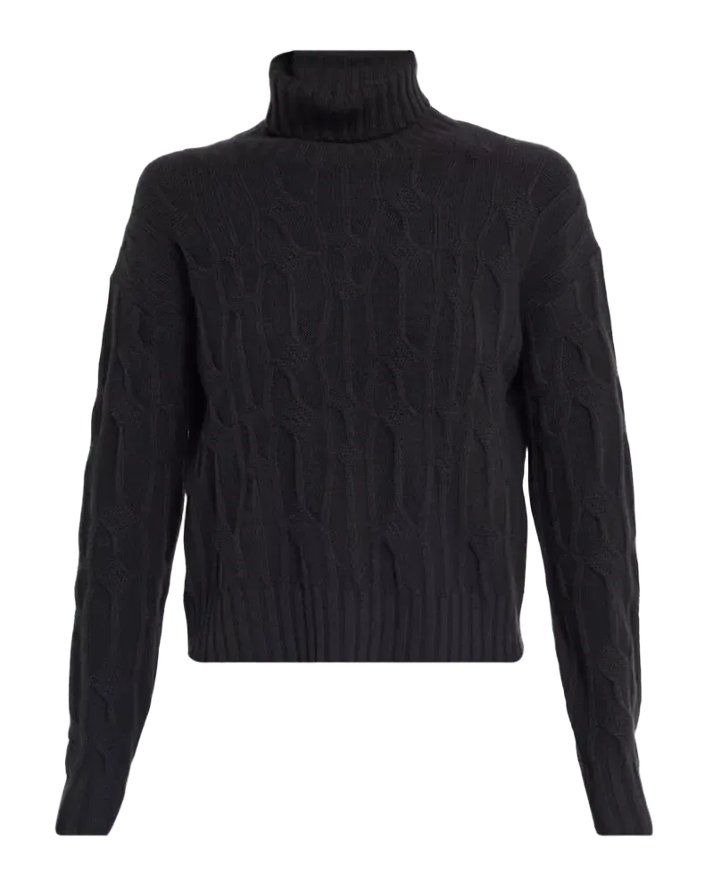 Textural Knit Turtleneck Sweater