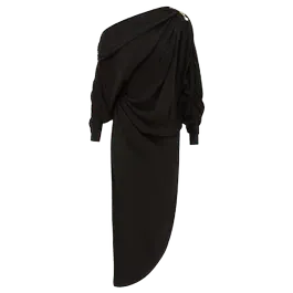 Clash Asymmetric Midi Dress