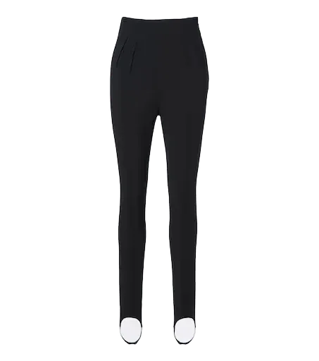 Wool-blend stirrup leggings