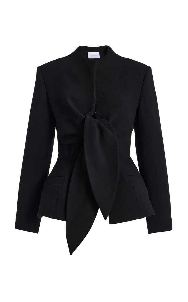 Exclusive Tied Double Crepe Jacket