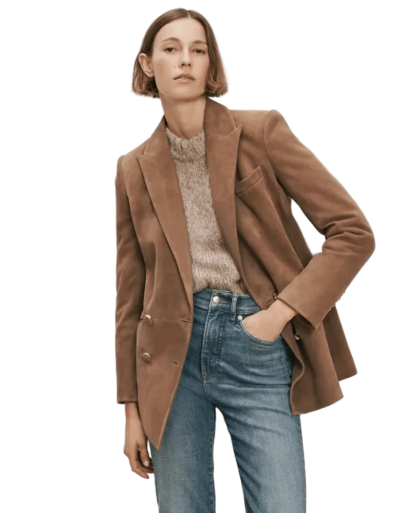 Oria Suede Dickey Jacket