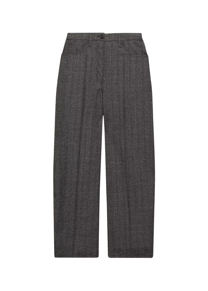 Mouline Wool Wide-Leg Pants