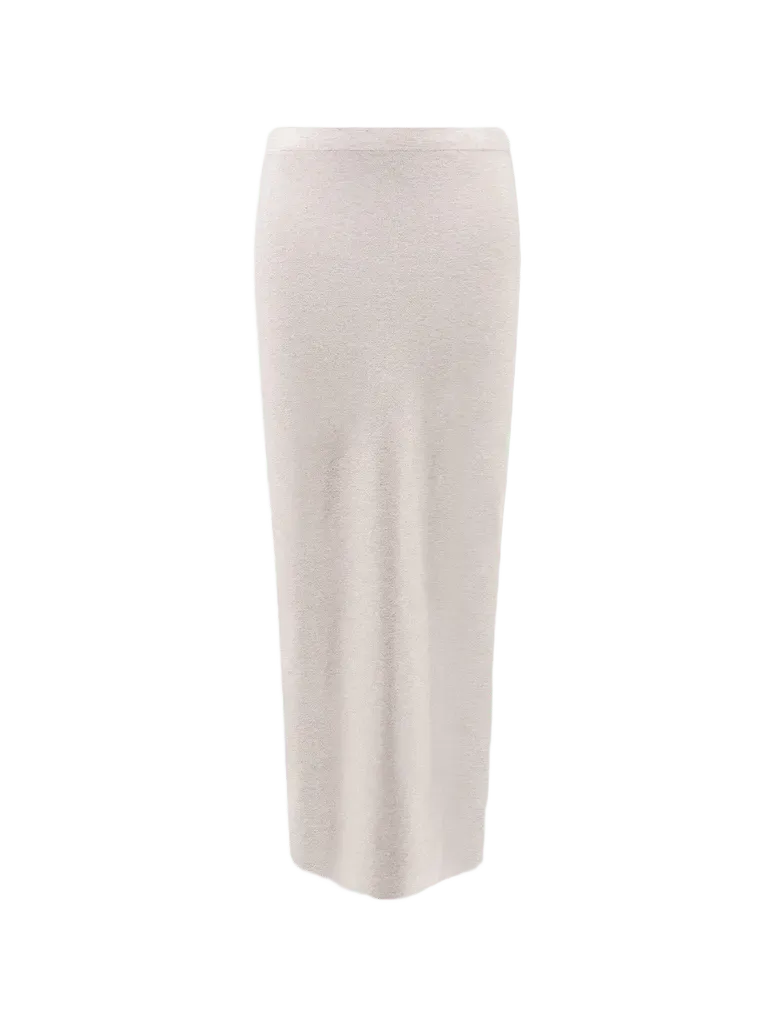 Hevo Viscose-Blend Skirt — Gray
