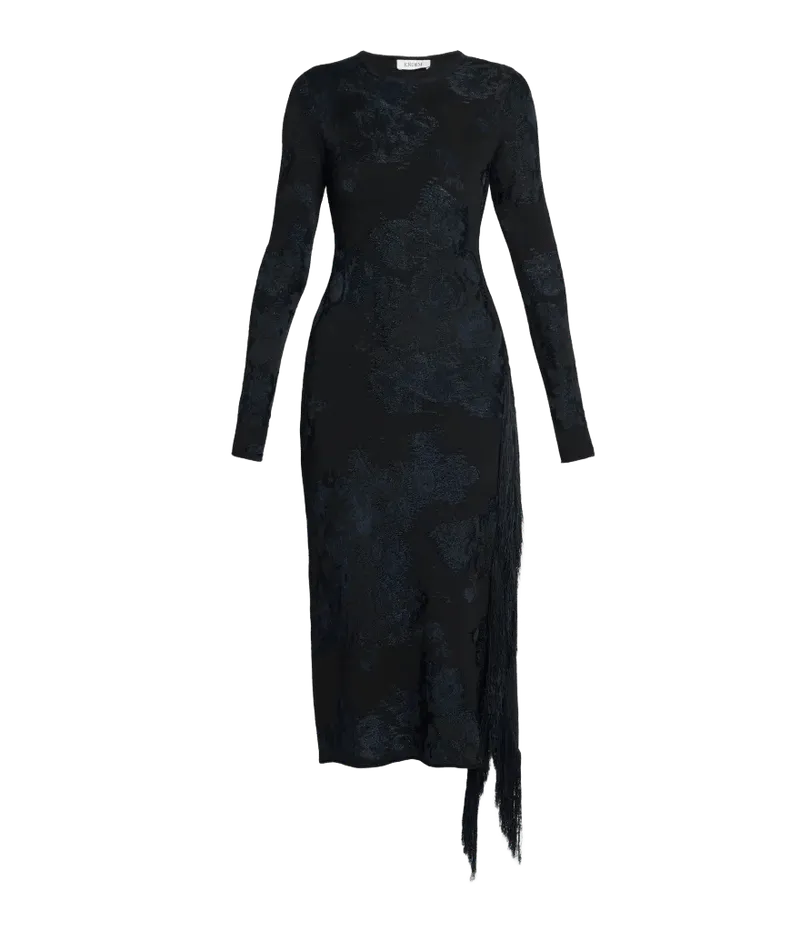Knit Jacquard Midi Dress