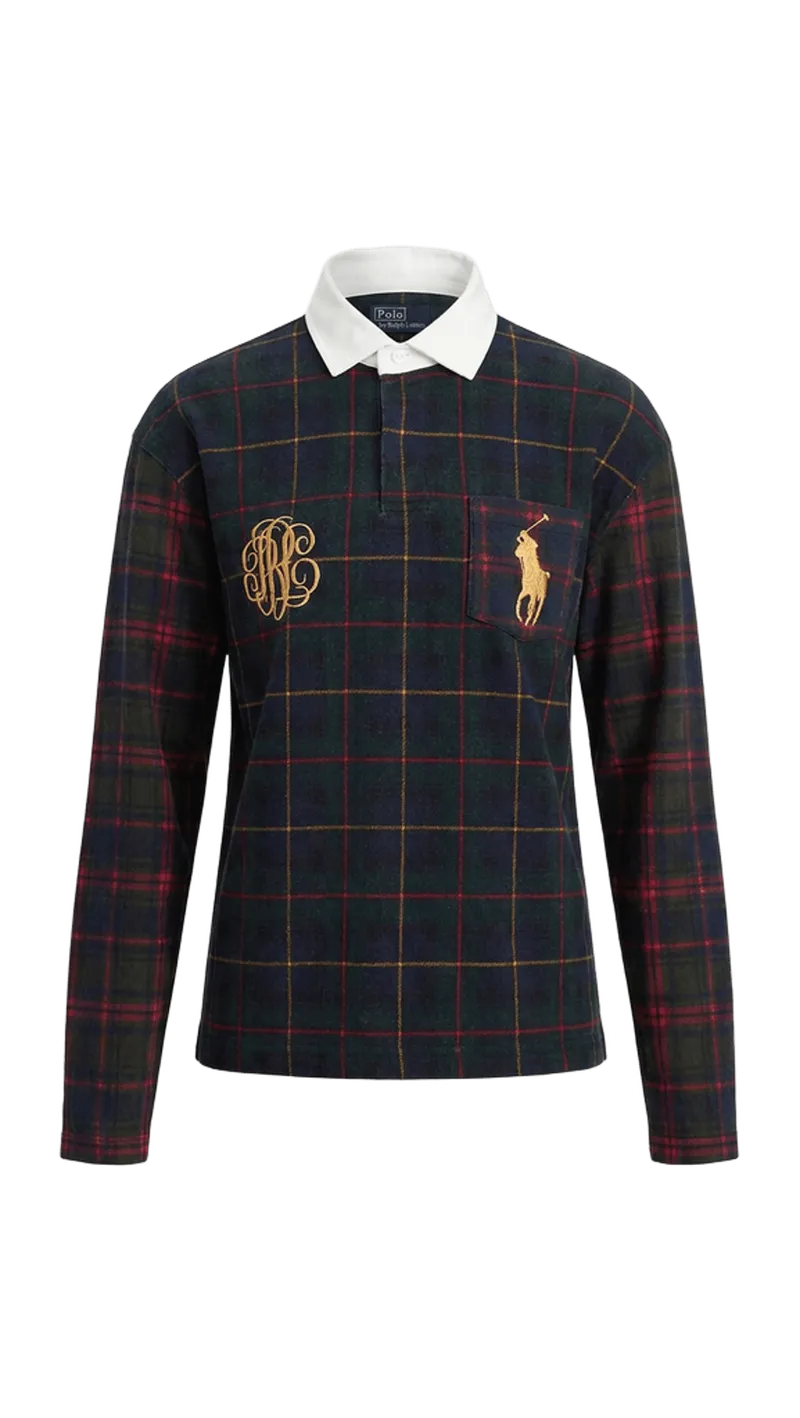Long Sleeve Collared Rugby Polo