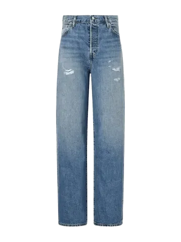 Saint Boyfriend distressed mid-rise straight-leg jeans