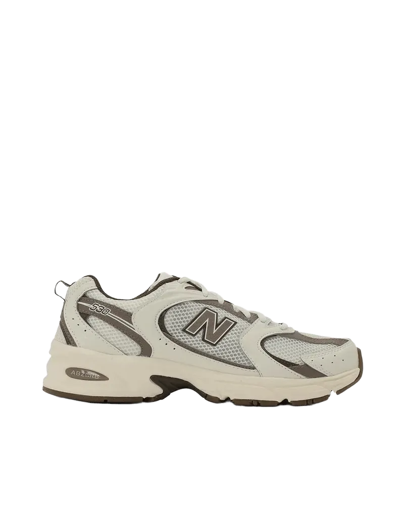 New Balance Mesh and Synthetic Sneaker — Beige