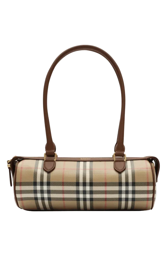 Burberry Check Mini Barrel Bag
