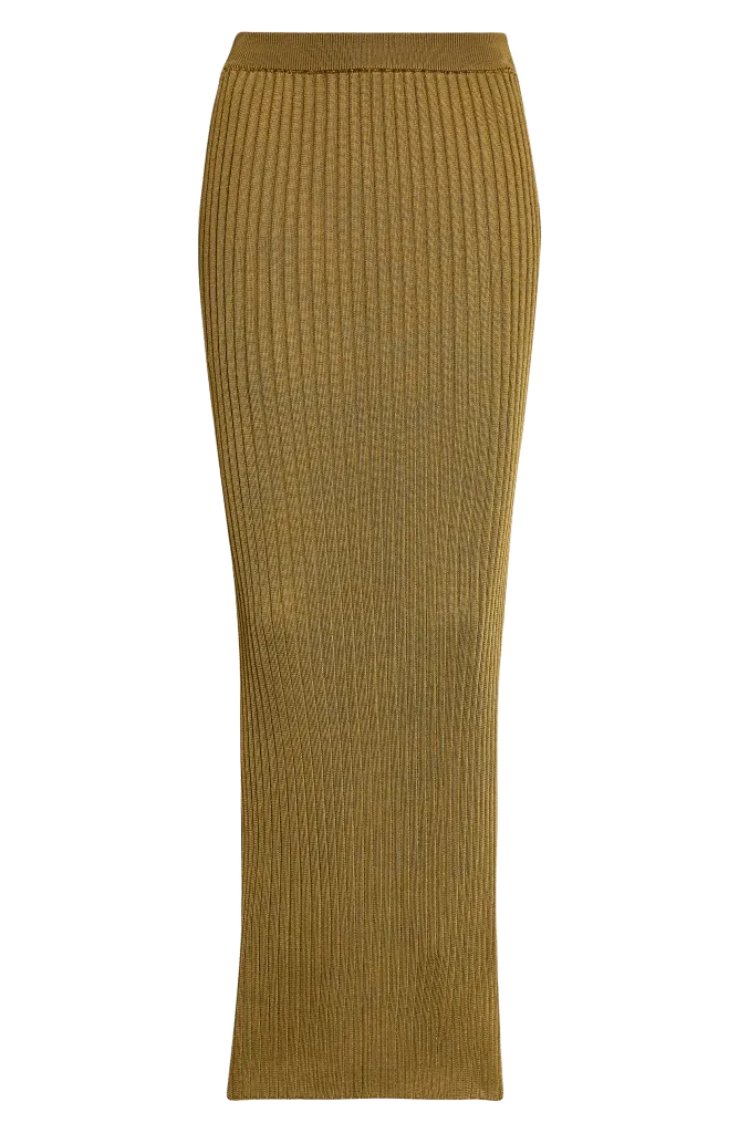 Mélange Rib Sweater Skirt
