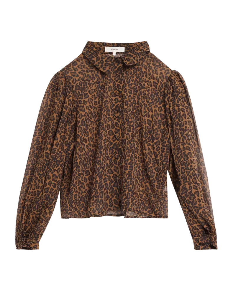 The Silk Prairie Leopard Blouse