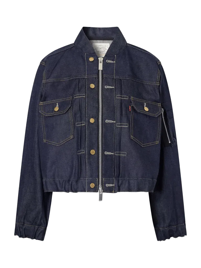 SACAI + Levi's washed denim bomber jacket