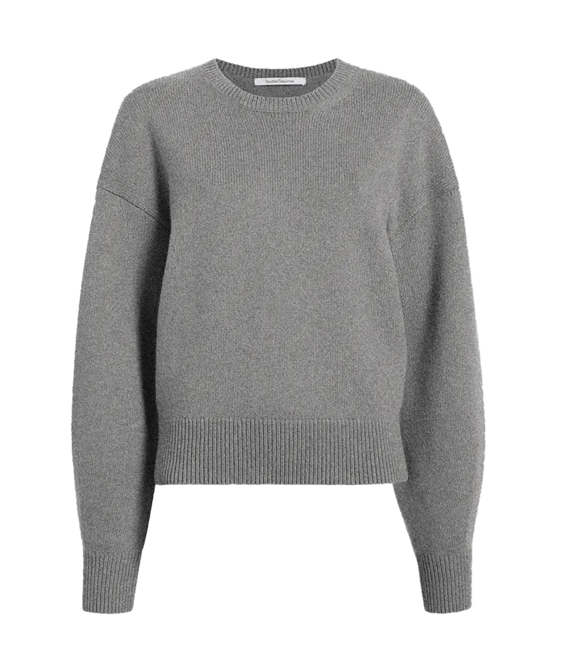 Cashmere Knit Sweatshirt | Heather Grey