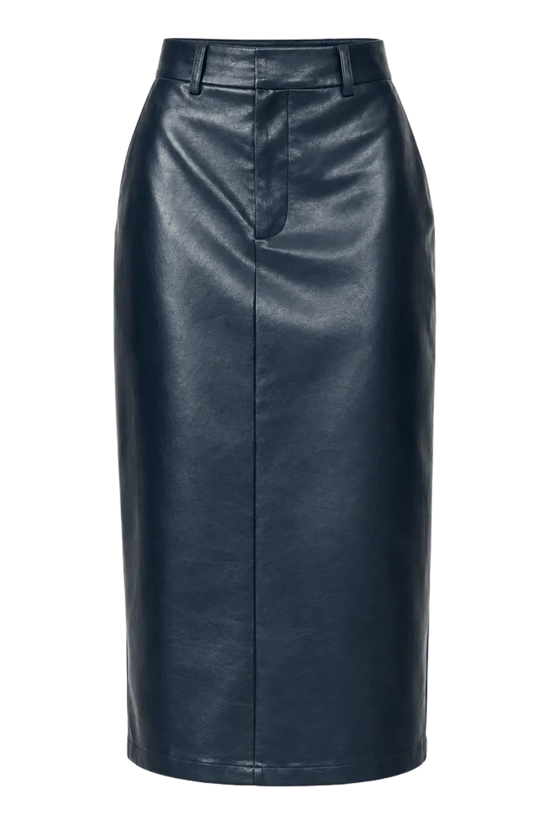 Mare Mare Faux-Leather Midi Pencil Skirt