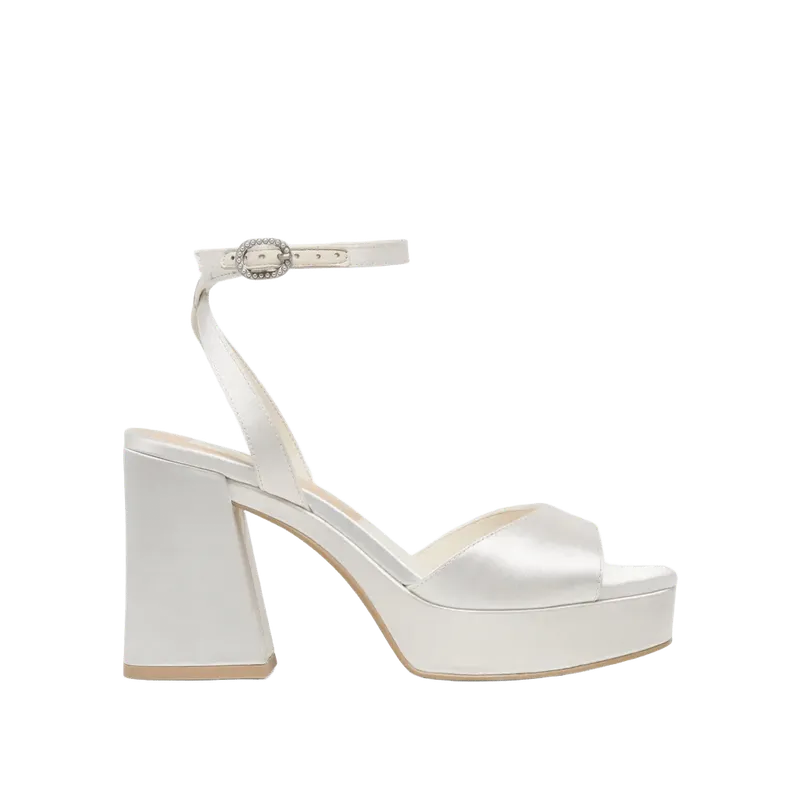 Felica Heels White Satin