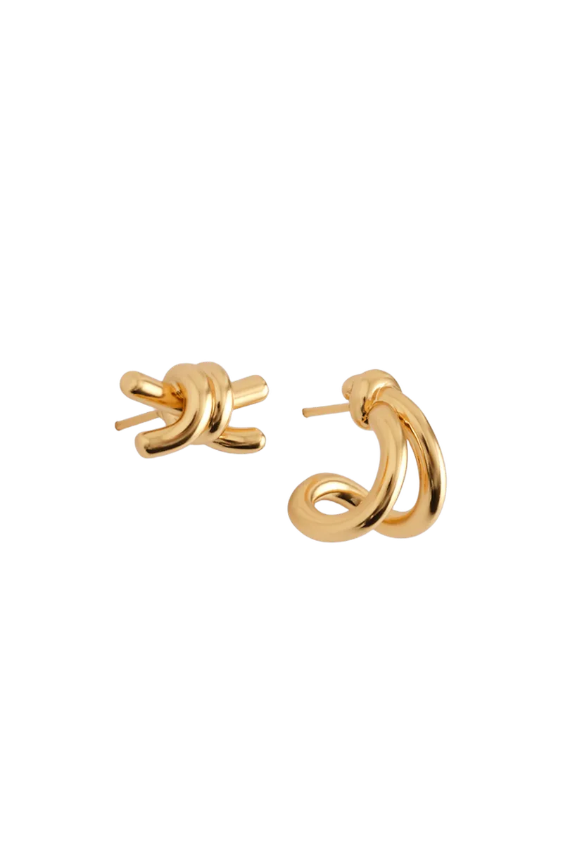 MISMATCHED KNOTTED EARRINGS