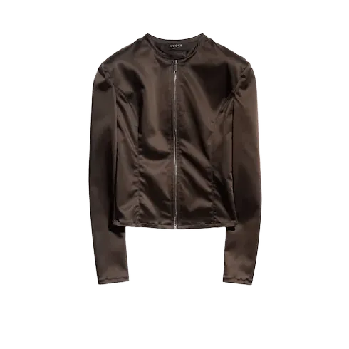 Stretch acetate duchesse jacket