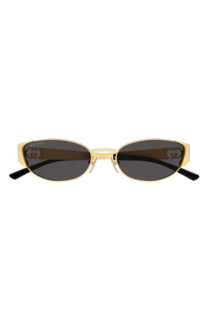 55mm Polarized Gradient Oval Sunglasses