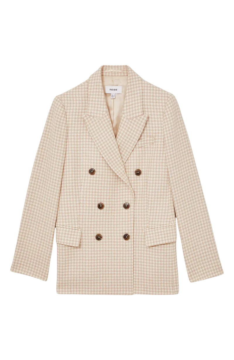 Bella Check Double Breasted Blazer