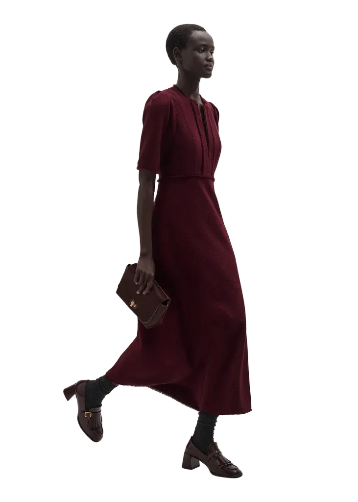 Fringe Slim Midi Dress