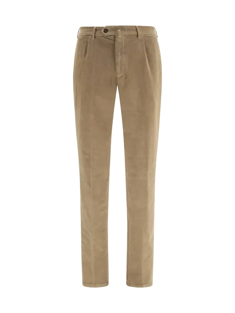 Germano Corduroy Trousers — Beige