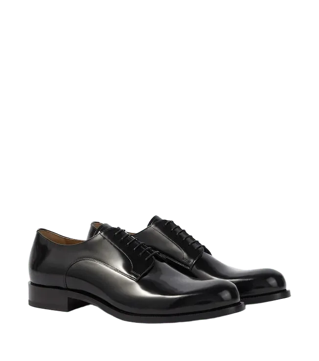 Moustachou leather Derby shoes