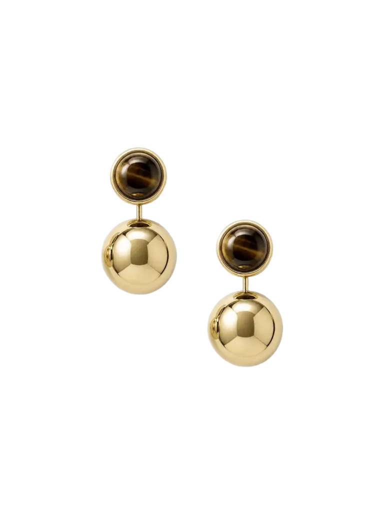 Tiger's Eye Drop Earring